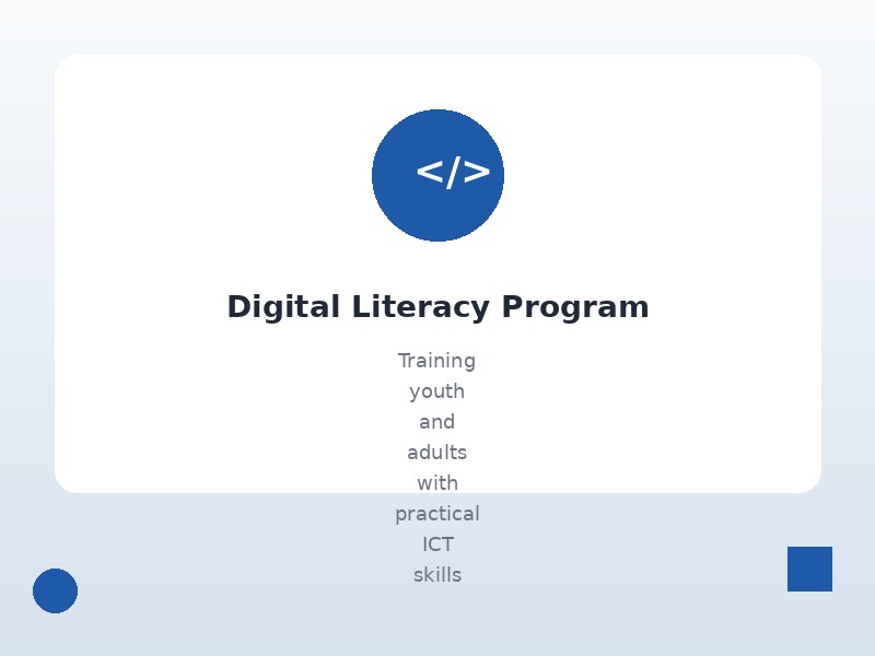 Participants in a digital literacy workshop